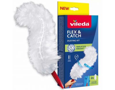 Miotełka Flex & Catch do kurzu z krótką rączką Vileda + 2 wkłady