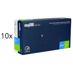 Rękawice Nitrylowe Blue L Zarys Bezpudrowe KARTON 10x opk.