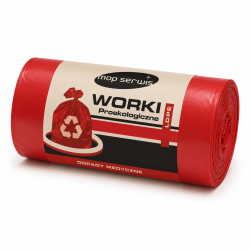 Worki na śmieci 35L LDPE Czerwone 25 szt