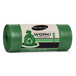 Worki na śmieci 240L LDPE Zielone 10 szt