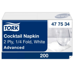 Serwetki Tork 24x24 477534 Biała a200