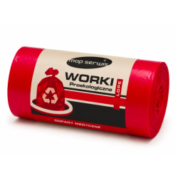 Worki na śmieci 160L LDPE Czerwony 10 szt. EU
