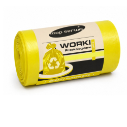 Worki na śmieci 160L LDPE Żółte 10 szt