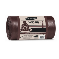 Worki na śmieci 35L BIO Brązowe 10 szt