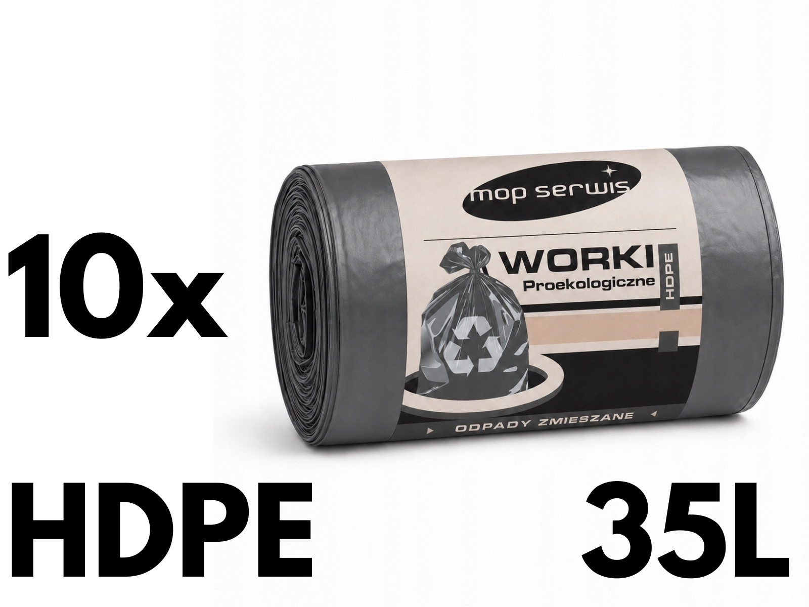 Worki na śmieci 35L HDPE Czarne 50 szt.
