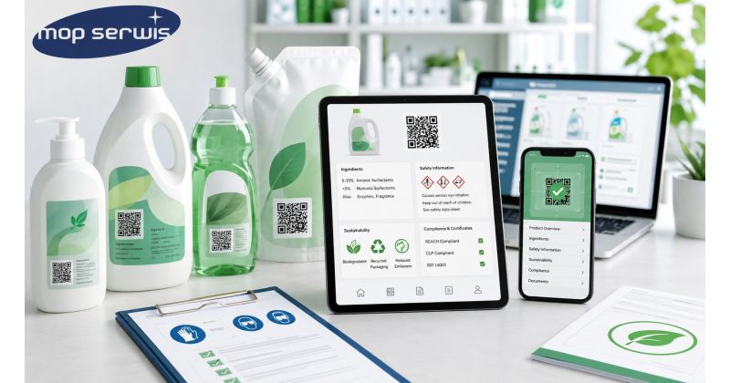 Cyfrowy paszport detergentu dostępny przez kod QR na etykiecie